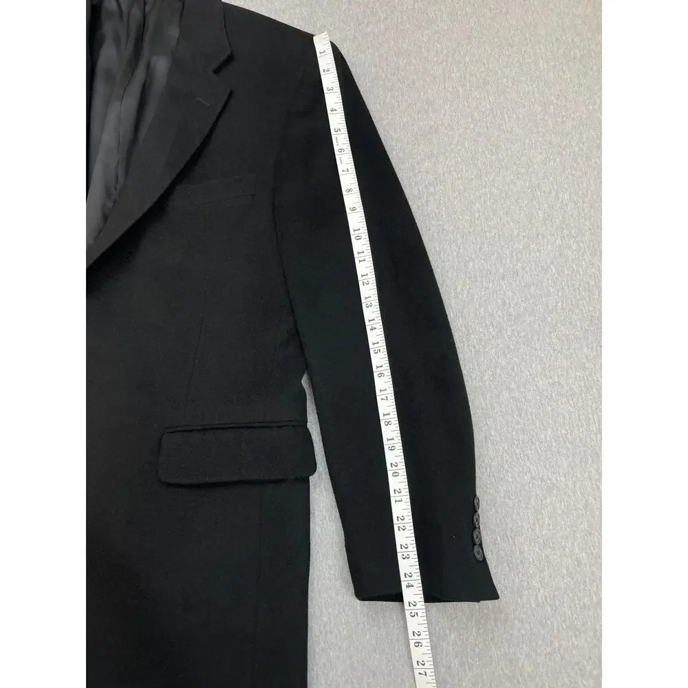 Jos A Bank Blazer Mens 42R Black 100% Camel Hair Single Breasted 2-Button Jacket
